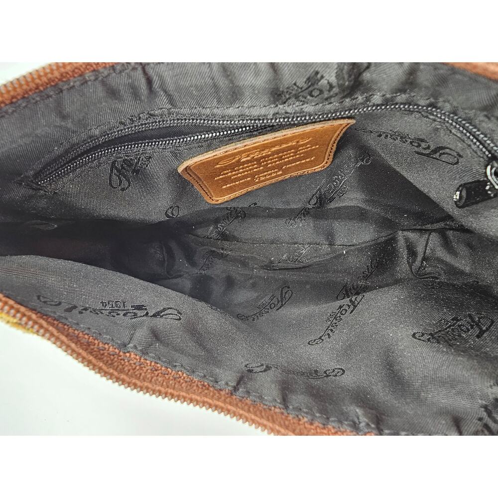 Vtg 90s/Y2K Fossile Tapestry Tan Multi Fabric Shoulder Bag - Picture 11 of 11
